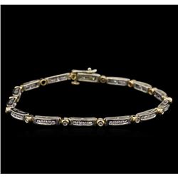 14KT Two-Tone Gold 0.59ctw Diamond Bracelet