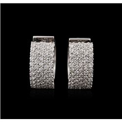 18KT White Gold 1.24ctw Diamond Earrings