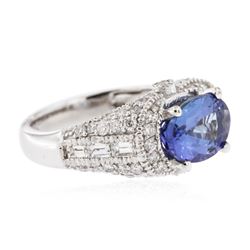 14KT White Gold 2.84ct Tanzanite and Diamond Ring