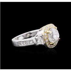 14KT Two-Tone Gold 4.28ctw Diamond Ring