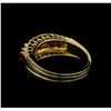 Image 3 : 0.80ctw Ruby and Diamond Ring - 14KT Yellow Gold