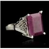 Image 1 : SILVER 15.72ct Ruby and White Topaz Ring