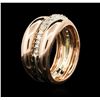 Image 3 : 14KT Two-Tone Gold 0.55ctw Diamond Ring