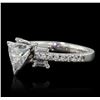 Image 1 : 18KT White Gold EGL Certified 1.60ctw Diamond Ring