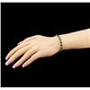 Image 4 : 10.00ctw Emerald and Diamond Bracelet - 14KT Yellow Gold