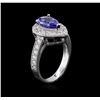 Image 3 : 14KT White Gold 1.63ct Tanzanite and Diamond Ring