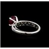 Image 3 : 1.59ct Ruby and Diamond Ring - 18KT White Gold