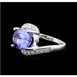 14KT White Gold 5.13ct Tanzanite and Diamond Ring