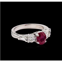 1.40ct Ruby and Diamond Ring - Platinum