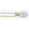 Image 2 : 2.35ctw Diamond Pendant With Chain - 14K Two-Tone Gold