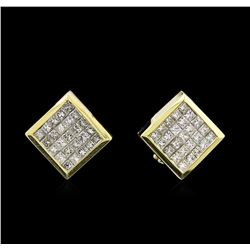 2.30ctw Diamond Earrings - 18KT Yellow Gold