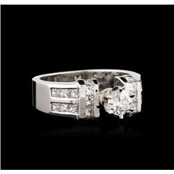 14KT White Gold 1.45ctw Diamond Ring