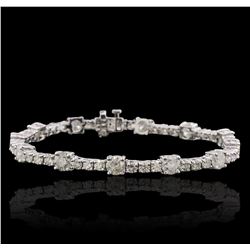 14KT White Gold 9.93ctw Diamond Tennis  Bracelet