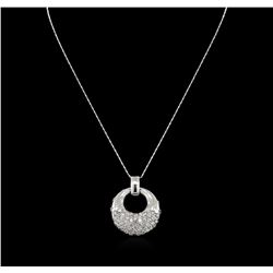 14KT White Gold 2.04ctw Diamond Pendant With Chain