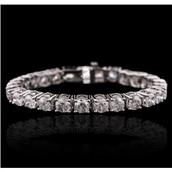 14KT White Gold 16.39ctw Diamond Tennis Bracelet