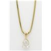 Image 1 : 0.76ct Diamond Pendant With Chain - 14KT Yellow Gold