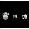 Image 2 : 0.90ctw Diamond Stud Earrings - 14KT White Gold