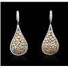 Image 1 : 14KT Two-Tone Gold 4.47ctw Diamond Earrings