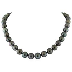 Tahitian Cultured Pearl Necklace With Diamond Clasp