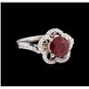 Image 1 : 1.87ct Ruby and Diamond Ring - 14KT White Gold