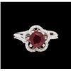 Image 2 : 1.87ct Ruby and Diamond Ring - 14KT White Gold