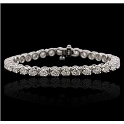 14KT White Gold 6.43ctw Diamond Tennis  Bracelet