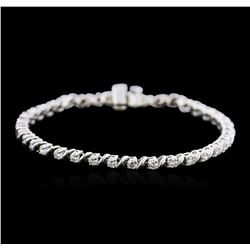 14KT White Gold 2.23ctw Diamond Tennis Bracelet