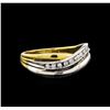 Image 1 : 0.15ctw Diamond Ring - 14KT Two-Tone Gold