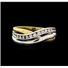 Image 2 : 0.15ctw Diamond Ring - 14KT Two-Tone Gold