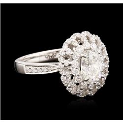 14KT White Gold 1.66ctw Diamond Ring