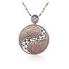 Image 1 : 14KT Two-Tone Gold 3.88ctw Diamond Pendant With Chain