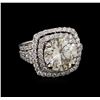 Image 1 : 18KT White Gold 7.19ctw Diamond Ring