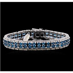 Crayola 16.72ctw Blue Topaz Bracelet - .925 Silver