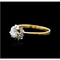 18KT Two-Tone Gold 0.20ct Diamond Solitaire Ring