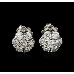 14KT White Gold 1.50ctw Diamond Earrings