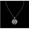 Image 2 : 14KT White Gold 1.00ctw Diamond Pendant With Chain