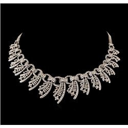 15.40ct Diamond Necklace - 18KT White Gold