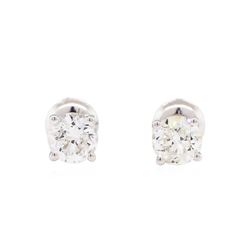 1.00ctw Diamond Stud Earrings - 14KT White Gold