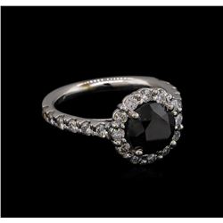 3.56ctw Black Diamond Ring - 14KT White Gold