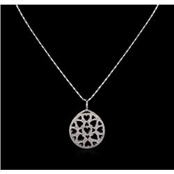 14KT White Gold 0.52ctw Diamond Pendant With Chain