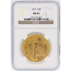 1927 NGC MS63 $20 St. Gaudens Double Eagle Gold Coin