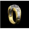 Image 4 : Platinum and 18KT Yellow Gold 4.91ctw Diamond Ring