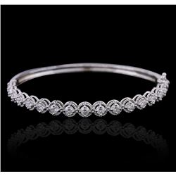 14KT White Gold 2.30ctw Diamond Bangle Bracelet