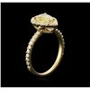 Image 3 : 1.53ctw Fancy Yellow Diamond Ring - 14KT Yellow Gold
