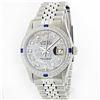 Image 1 : Rolex Stainless Steel 1.00ctw Diamond and Sapphire DateJust Men's Watch