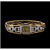 Image 1 : Hamilton 14KT Gold and Platinum 2.60ctw Diamond Bangle Bracelet Watch