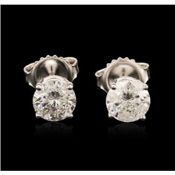 14KT White Gold 1.61ctw Diamond Stud Earrings