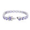 Image 3 : 14KT White Gold 19.14ctw Tanzanite and Diamond Bracelet