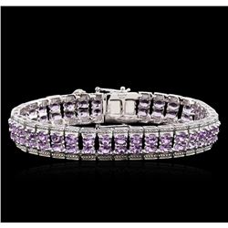 Crayola 10.34ctw Pink Amethyst Bracelet - .925 Silver