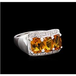 Crayola 2.40ctw Citrine and White Sapphire Ring - .925 Silver